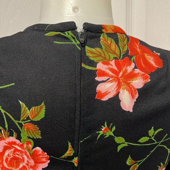 Vintage 60s Bravo knits floral long sleeve midi skirt set size 14 NWT - Picture 7 of 11